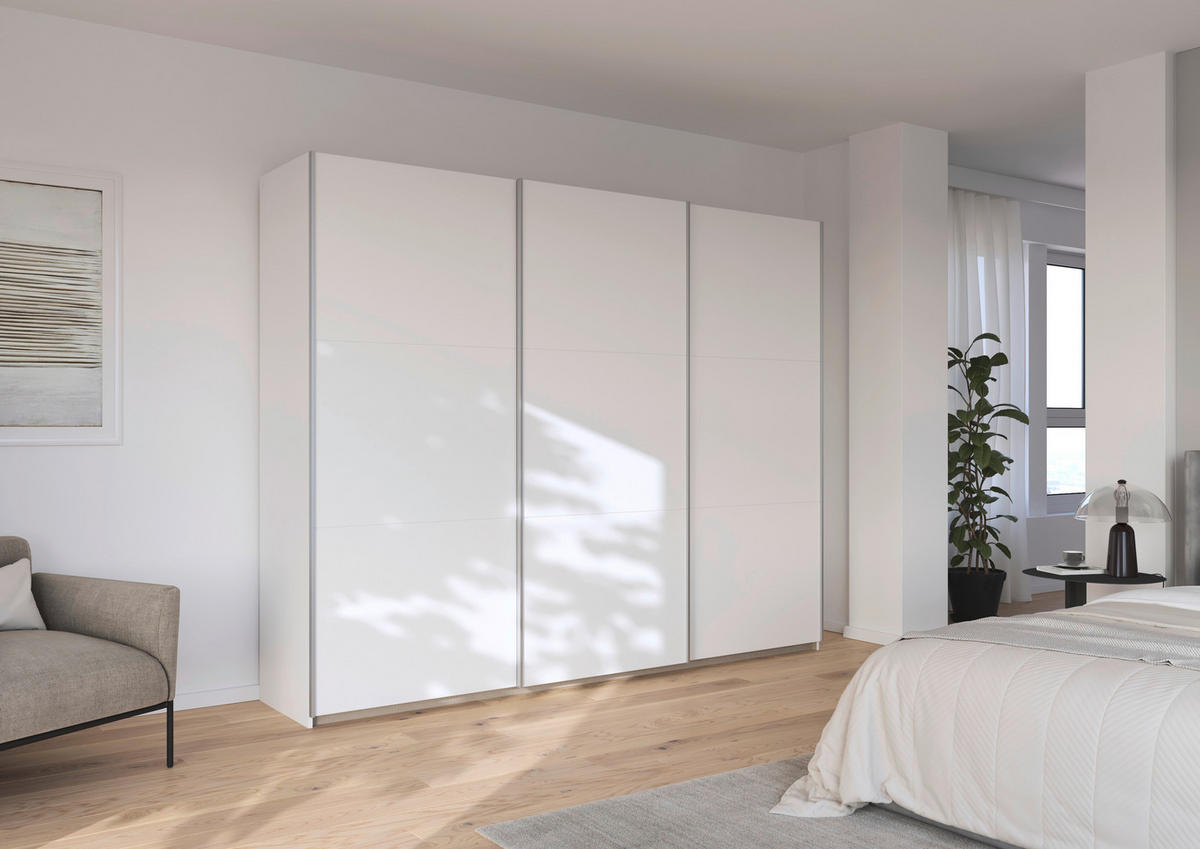 SCHWEBETÜRENSCHRANK Weiss  - Weiss, Trend, Holzwerkstoff/Metall (261/210/59cm) - Rauch Möbel