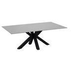 COUCHTISCH in Metall, Keramik 120/70/43 cm  - Schwarz/Grau, Design, Keramik/Metall (120/70/43cm) - Novel