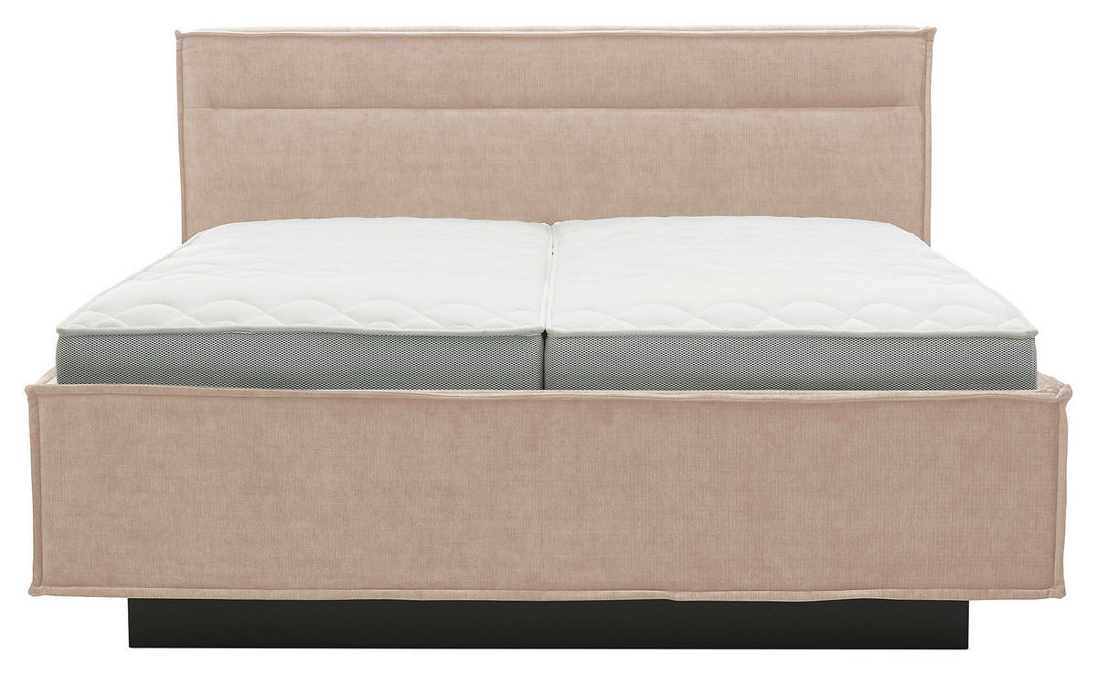 POLSTERBETT gepolstertes Kopfteil, Bettkasten, Lattenroste, Matratzen 180/200 cm  in Creme  - Schieferfarben/Creme, Design, Textil (180/200cm) - Musterring