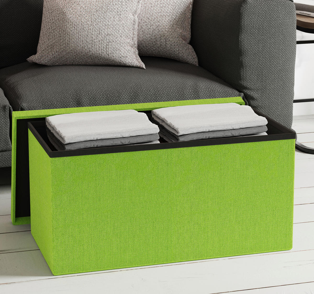 SITZBOX in Kunststoff, Holzwerkstoff Grün  - Grün, Basics, Holzwerkstoff/Kunststoff (76/38/38cm) - MID.YOU