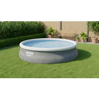 POOLSET 57372GS 457/107 cm  - Blau/Weiß, KONVENTIONELL, Kunststoff (457/107cm) - P & B