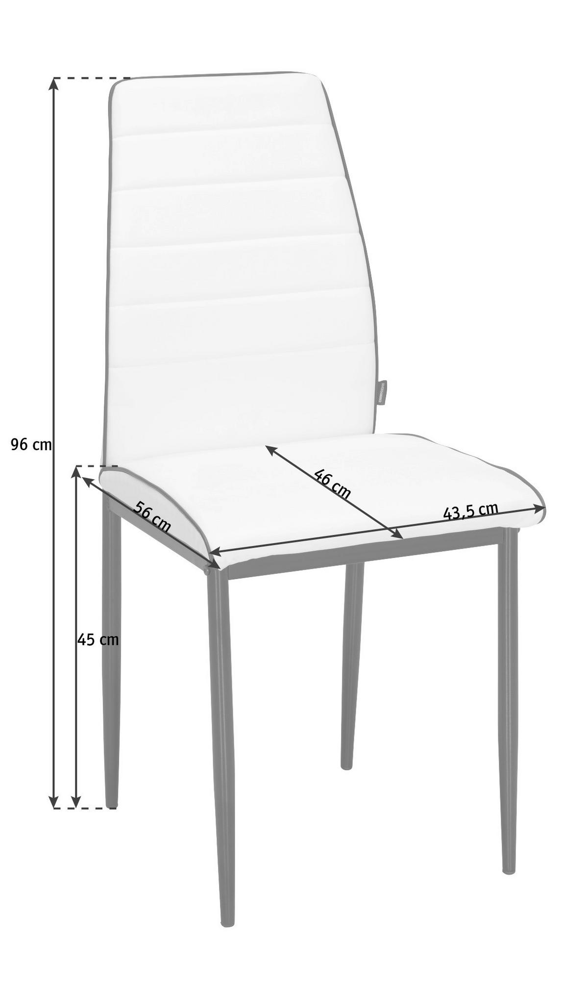 STOL, kovina, tekstil črna  - črna/bela, Design, kovina/tekstil (43,5/96/58cm) - Carryhome