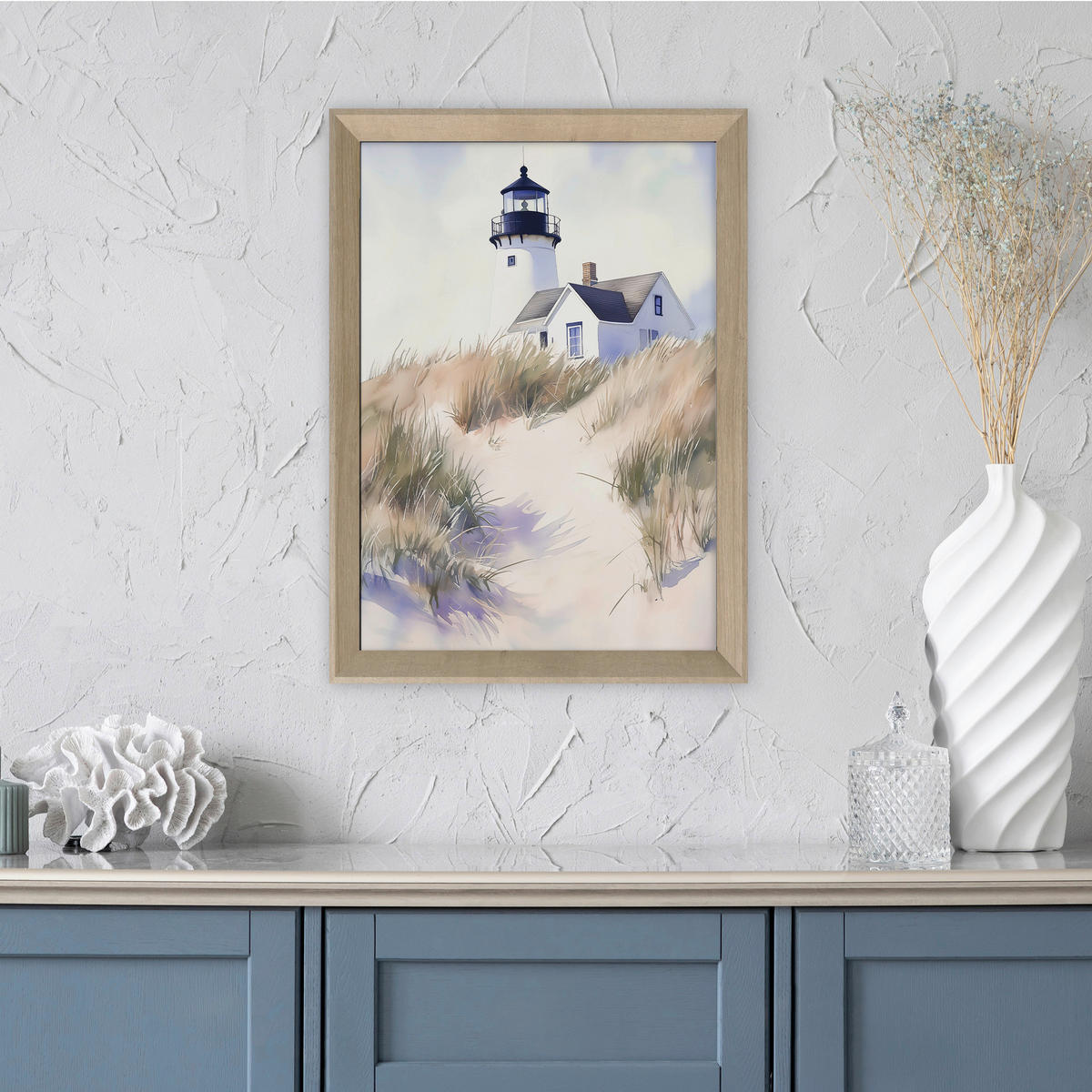 DRUCKGRAFIK Landschaft & Natur, Strand & Meer  - Eichefarben/Multicolor, Basics, Holz/Papier (75/56/3cm)