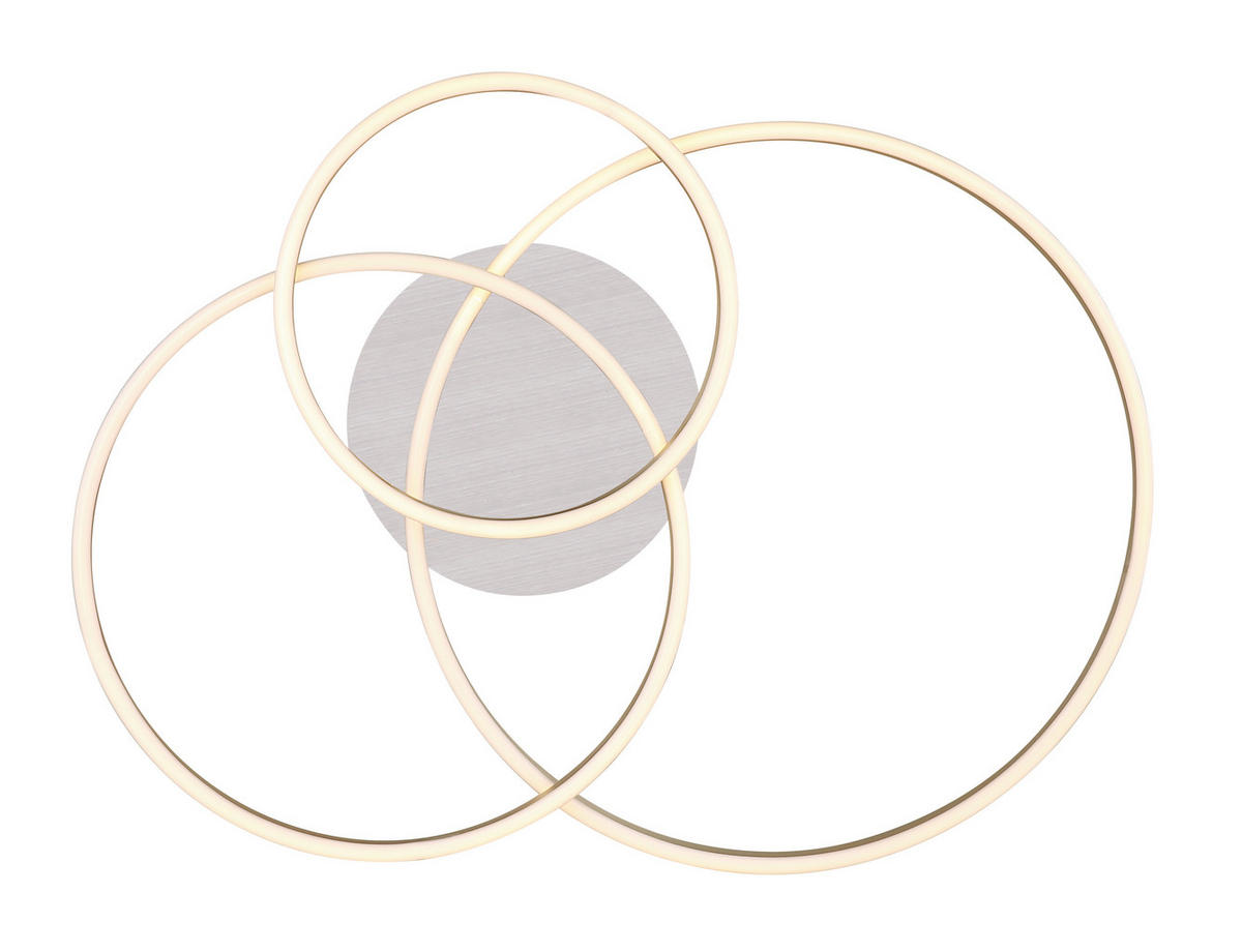 LED-DECKENLEUCHTE 68/55/10 cm   - Opal/Weiß, Design, Kunststoff/Metall (68/55/10cm) - Globo