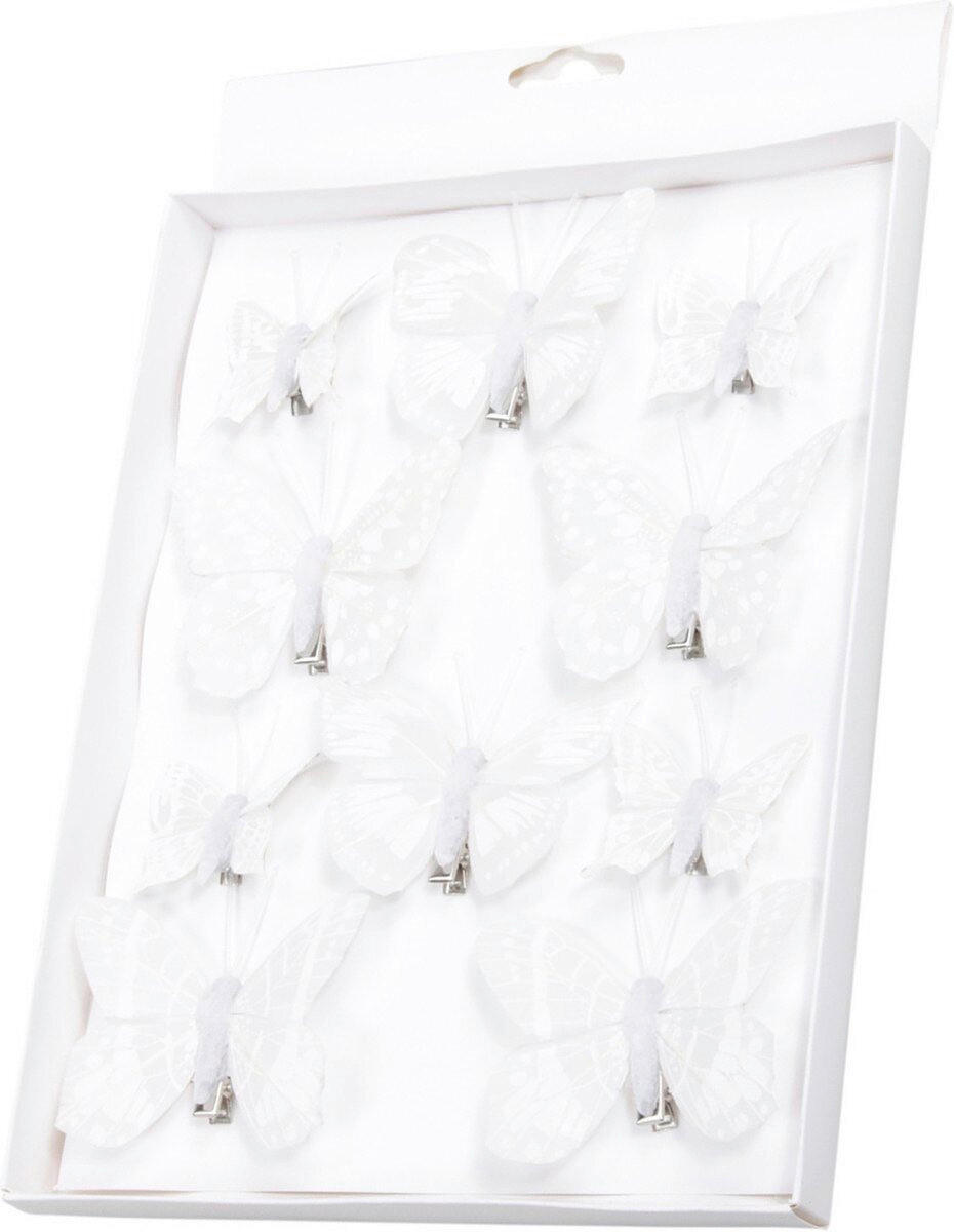 LEPTIR DEKORATIVNI - bijela, Basics, plastika (7/2/8cm)