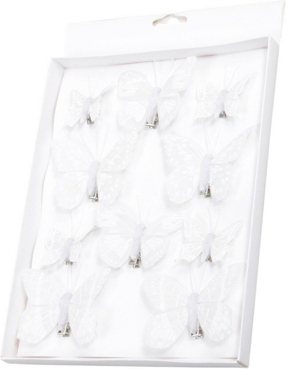 LEPTIR DEKORATIVNI - bijela, Basics, plastika (7/2/8cm)