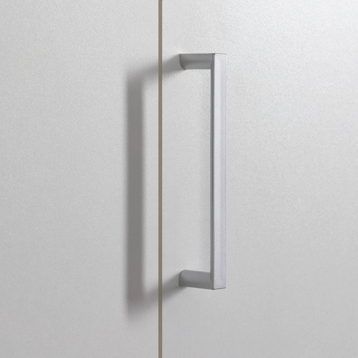 OMARA S KLASIČNIMI VRATI, bela  - bela/barve aluminija, Konvencionalno, umetna masa/leseni material (120/196/54cm) - Carryhome