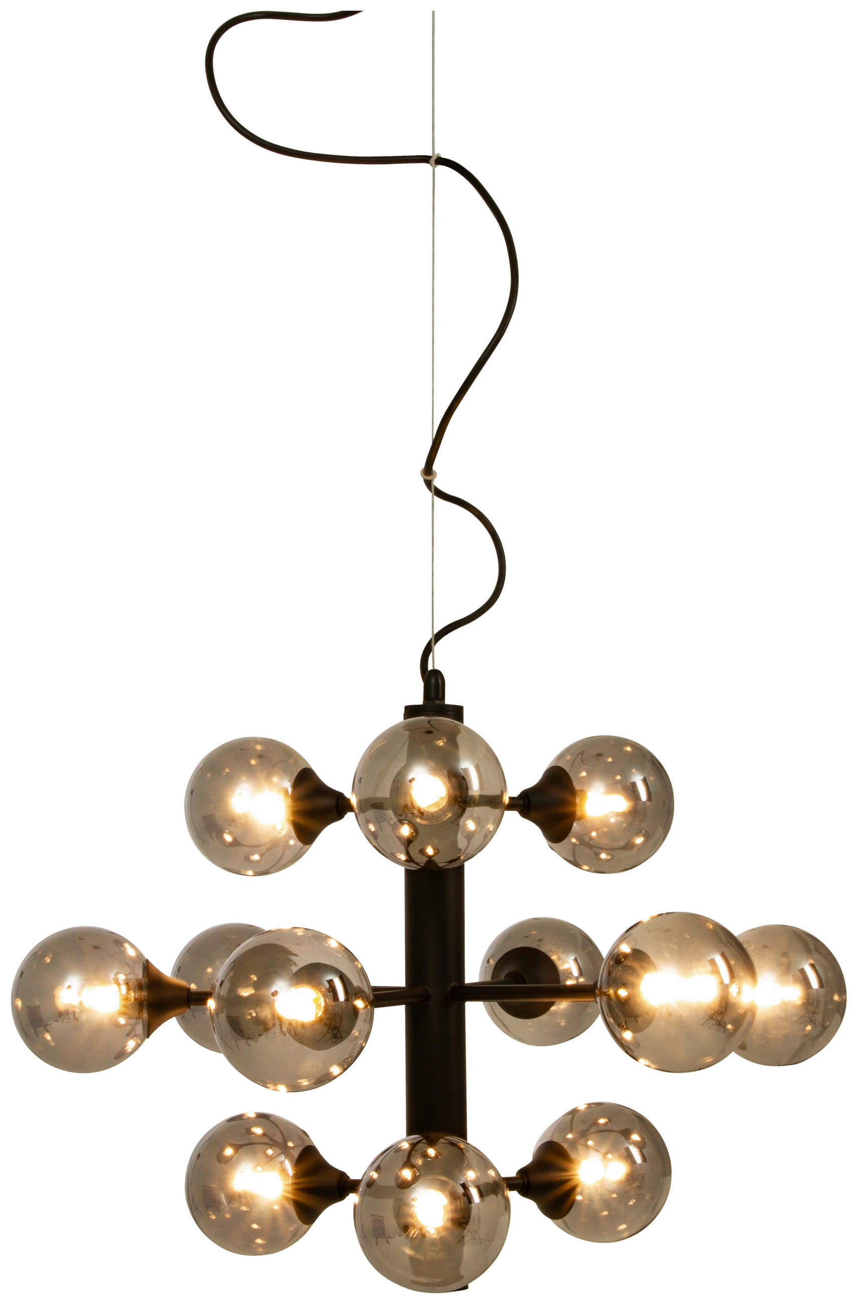 PENDELLAMPA 53/47/38,5 cm  - grå/svart, Klassisk, metall (53/47/38,5cm)