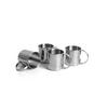 BECHERSET  4-teilig  - Silberfarben, Basics, Metall (13,7/8,9/9cm) - Echtwerk