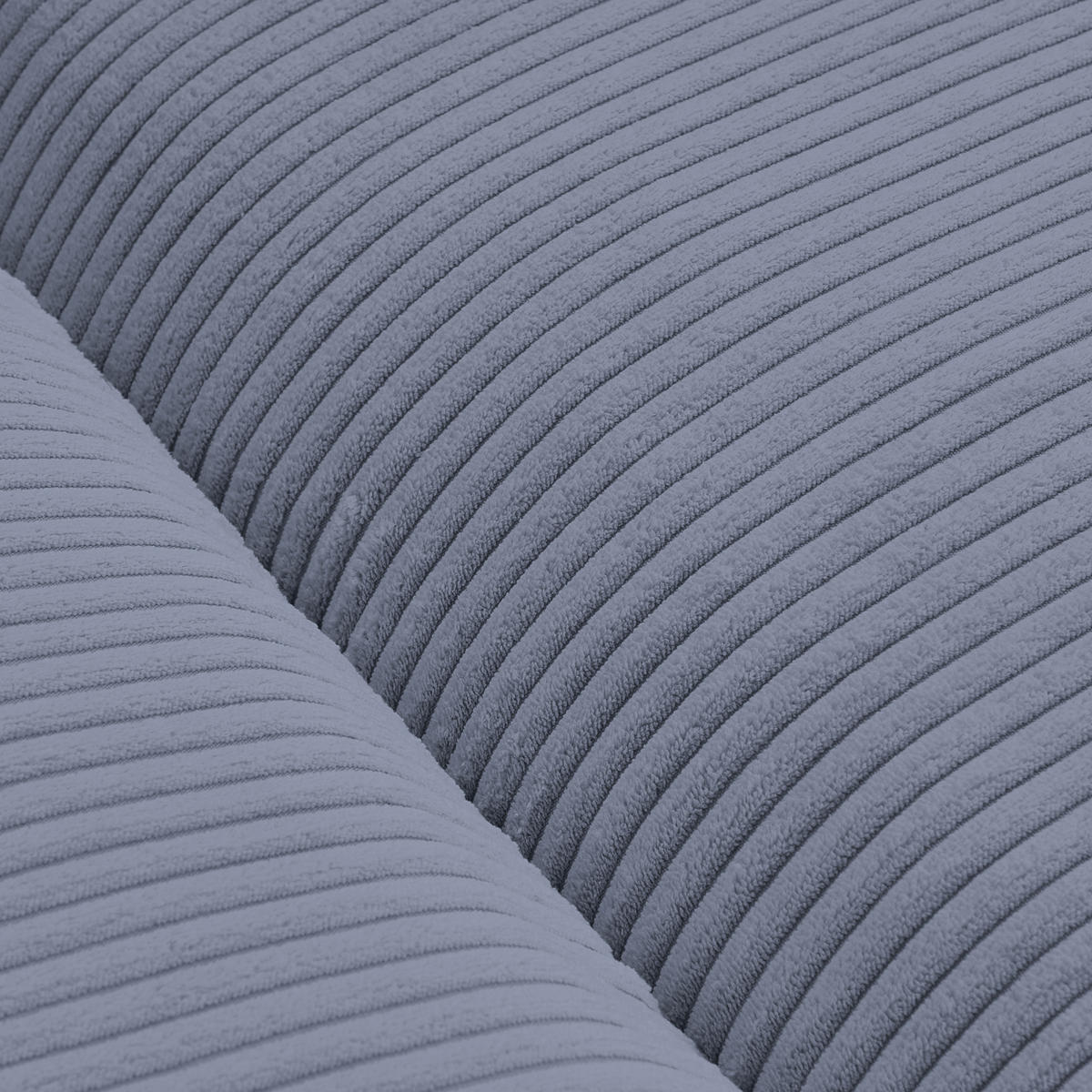 BIGSOFA Cord Grau  - Schwarz/Grau, Design, Kunststoff/Textil (260/90/140cm) - Ambia Home