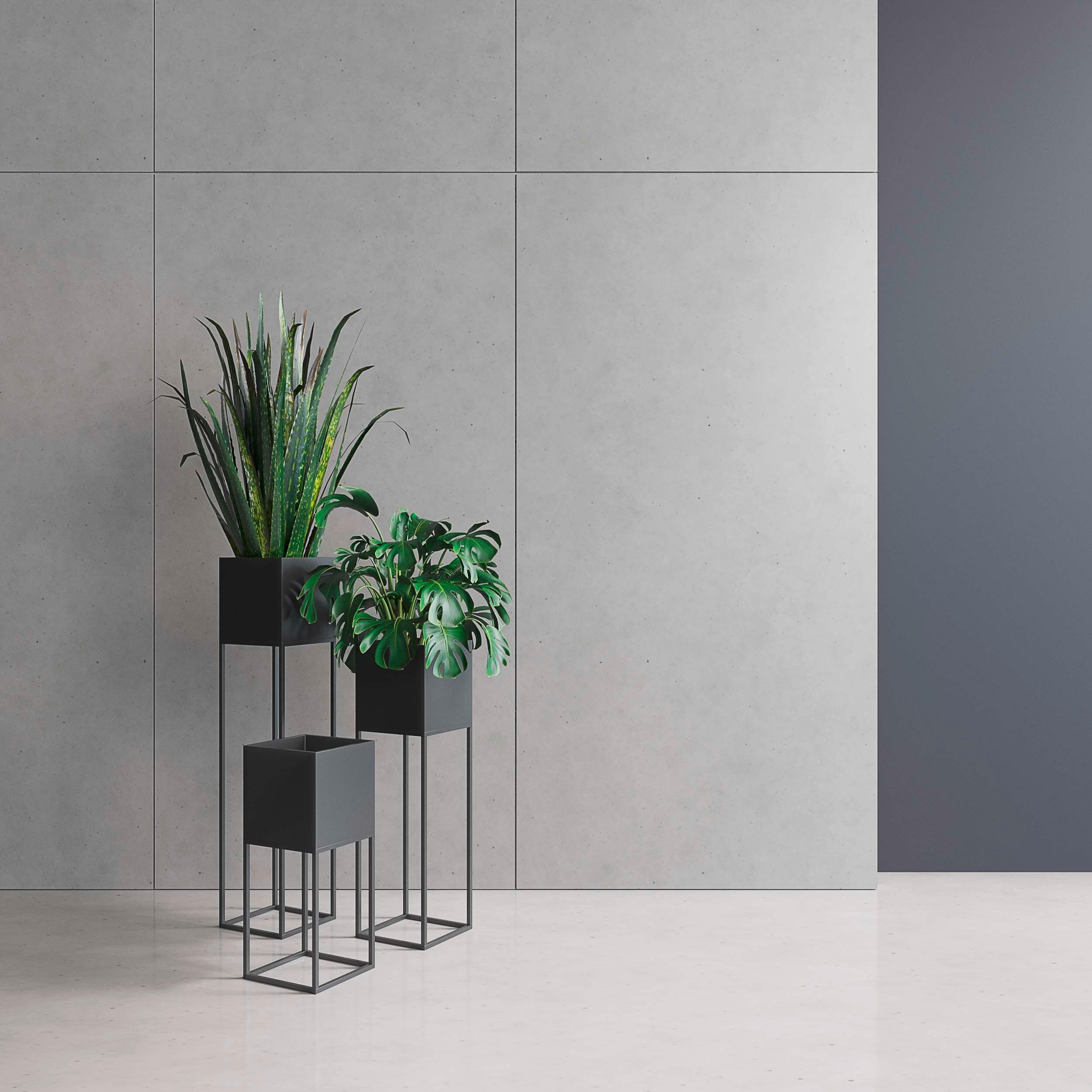 BLUMENSTÄNDER in Metall  - Schwarz, Basics, Metall (19/67/19cm)