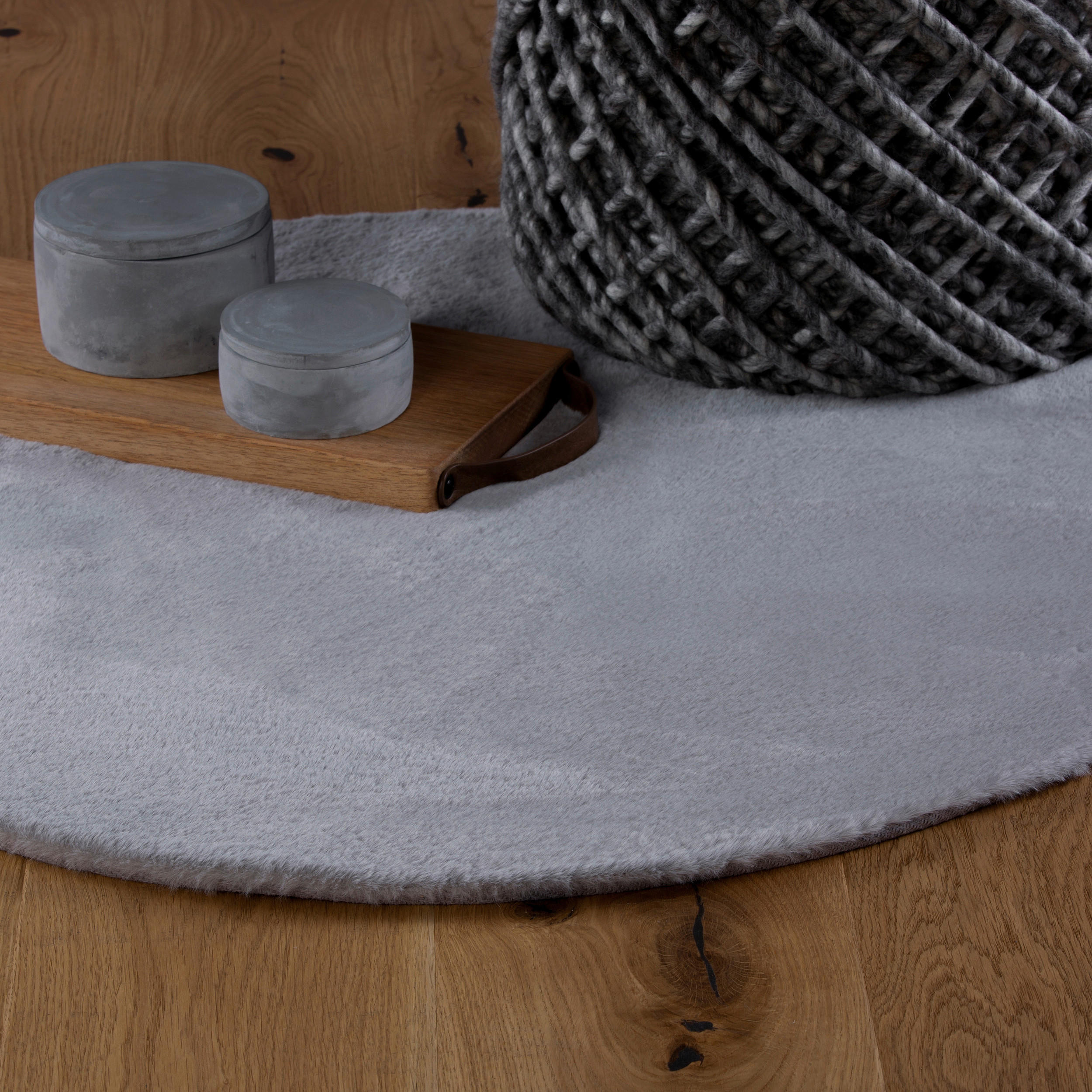 HOCHFLORTEPPICH 80 cm My Cha Cha  - Silberfarben, Konventionell, Textil (80cm) - Novel