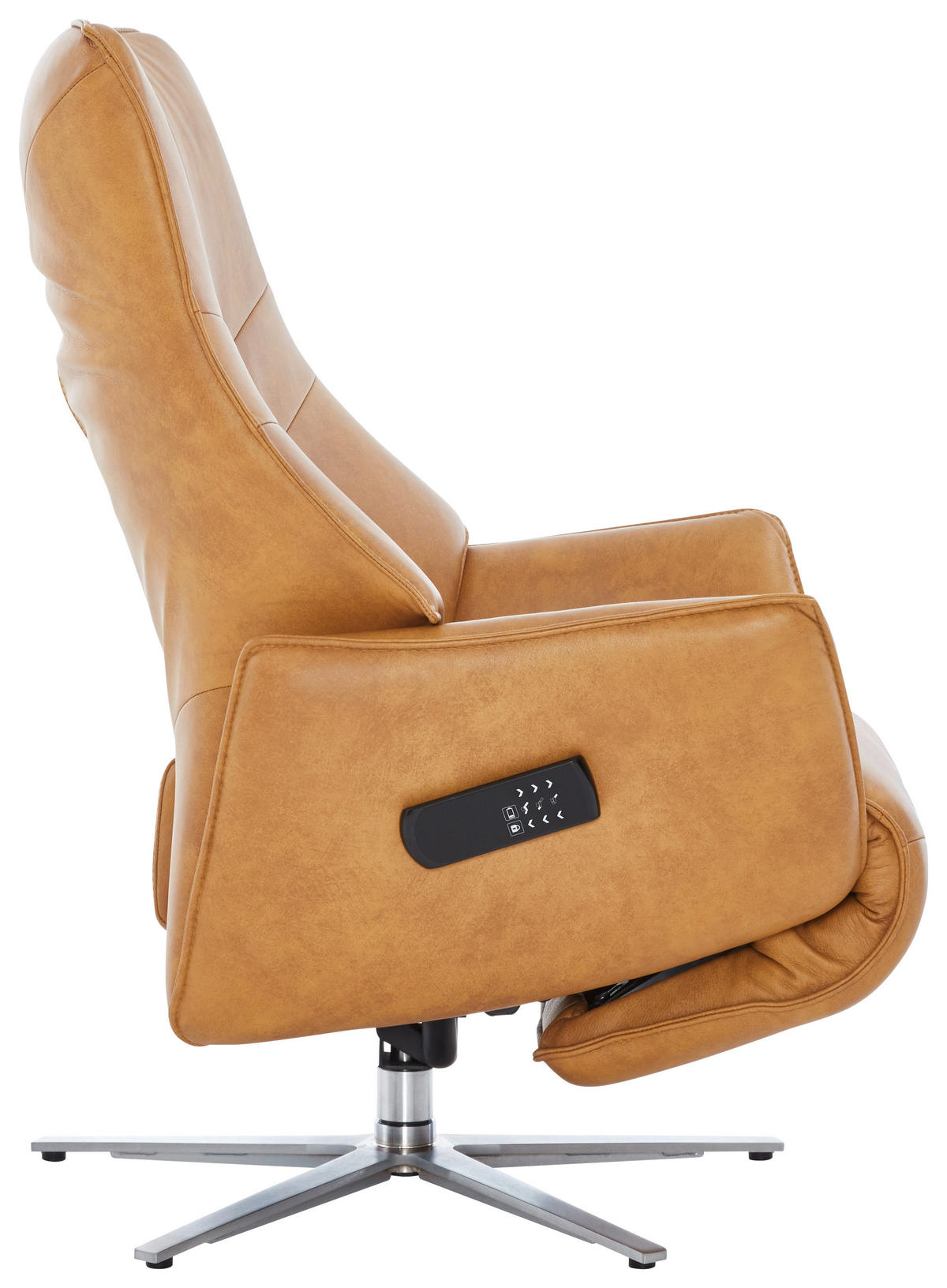 RELAXSESSEL Leder Currygelb  - Currygelb, Design, Leder/Metall (74/109/82cm) - Himolla