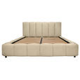 POLSTERBETT Lattenrost, Bettkasten Ecru 160/200 cm  - Ecru/Schwarz, KONVENTIONELL, Holz/Kunststoff (160/200cm) - Carryhome