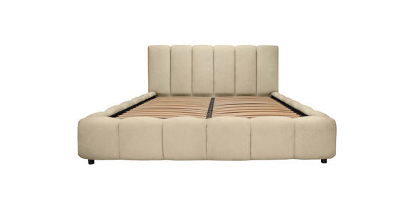 POLSTERBETT Lattenrost, Bettkasten Ecru 160/200 cm  - Ecru/Schwarz, KONVENTIONELL, Holz/Kunststoff (160/200cm) - Carryhome