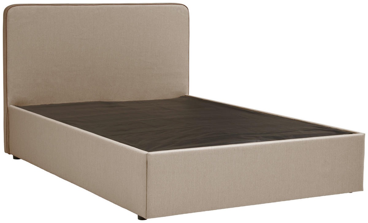 BOX-ÁGY 140/200 cm  bézs  - bézs, Konventionell, textil/fa (140/200cm) - P & B