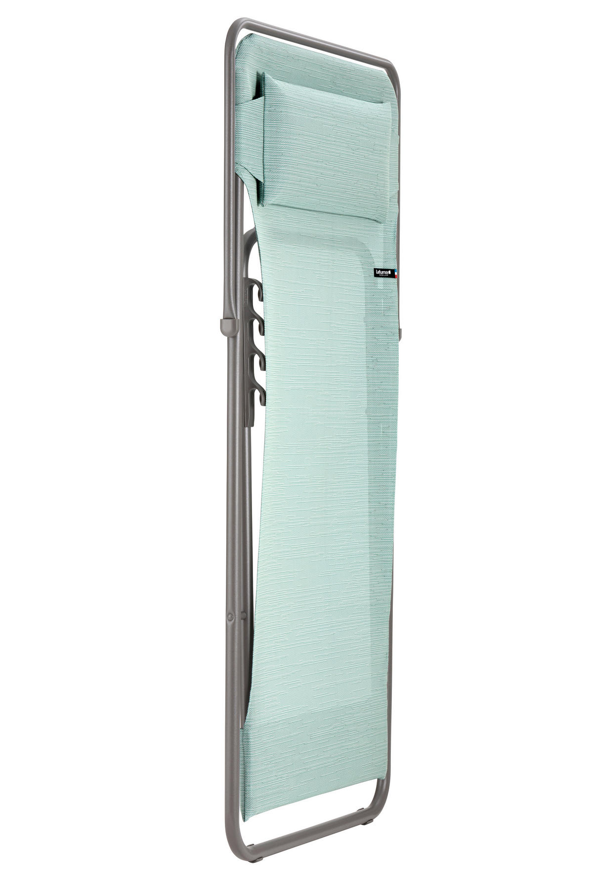 STRANDSTUHL Stahl Türkis, Titanfarben  - Türkis/Titanfarben, Basics, Kunststoff/Metall (62/77-83/94-96cm) - Lafuma Mobilier