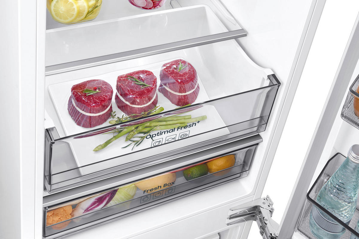 KÜHL-GEFRIER-KOMBINATION 54,0/177,5/55,0 cm BRB80F26ADF0EF  - Weiß, Basics, Glas/Kunststoff (54,0/177,5/55,0cm) - Samsung