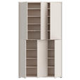 SCHUHSCHRANK  in 109,2/191,9/34,9 cm  - Sandfarben/Grau, Basics, Holzwerkstoff/Kunststoff (109,2/191,9/34,9cm) - Xora