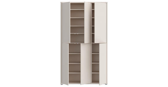 SCHUHSCHRANK  in 109,2/191,9/34,9 cm  - Sandfarben/Grau, Basics, Holzwerkstoff/Kunststoff (109,2/191,9/34,9cm) - Xora