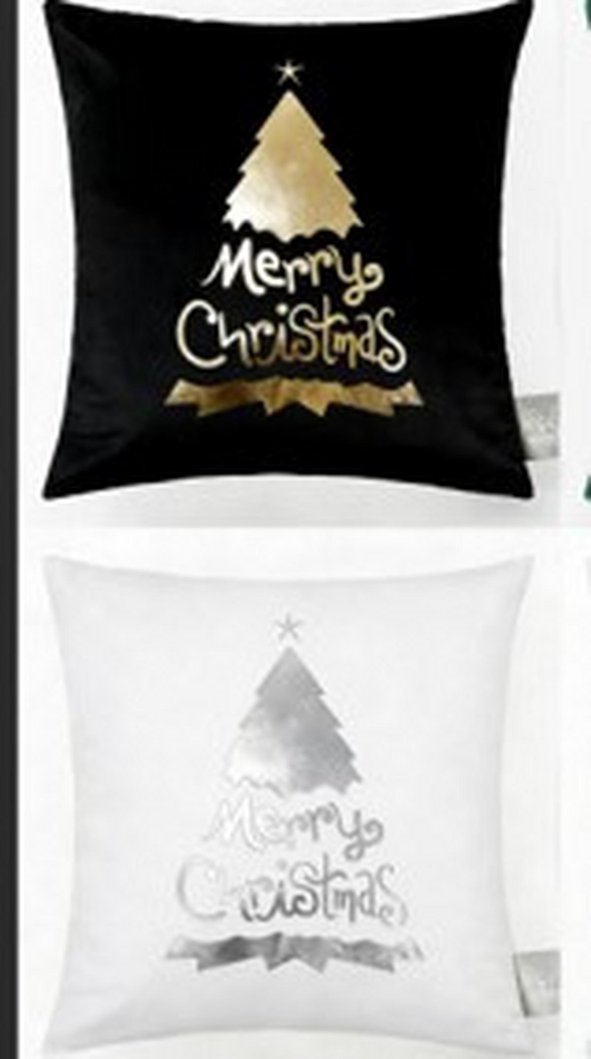 ZIERKISSEN  45/45 cm   - Goldfarben/Schwarz, Konventionell, Textil (45/45cm) - X-Mas