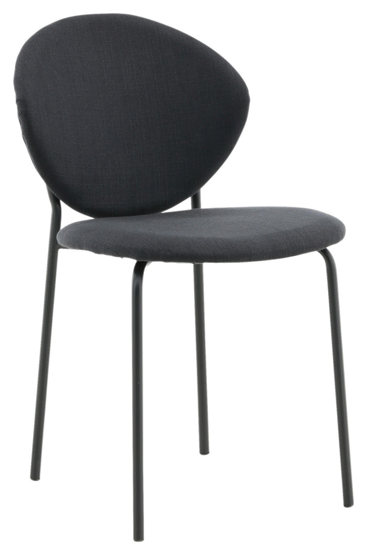 STOLSET 2 styck stål  - svart, Design, metall/textil (46/80/62cm) - Livetastic