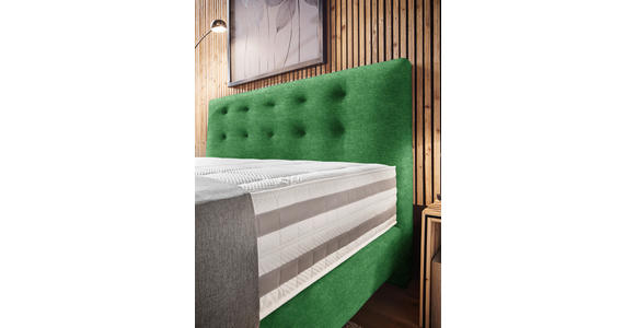 BOXSPRINGBETT 160/200 cm  in Grün  - Grün, KONVENTIONELL, Holz/Textil (160/200cm) - Dieter Knoll