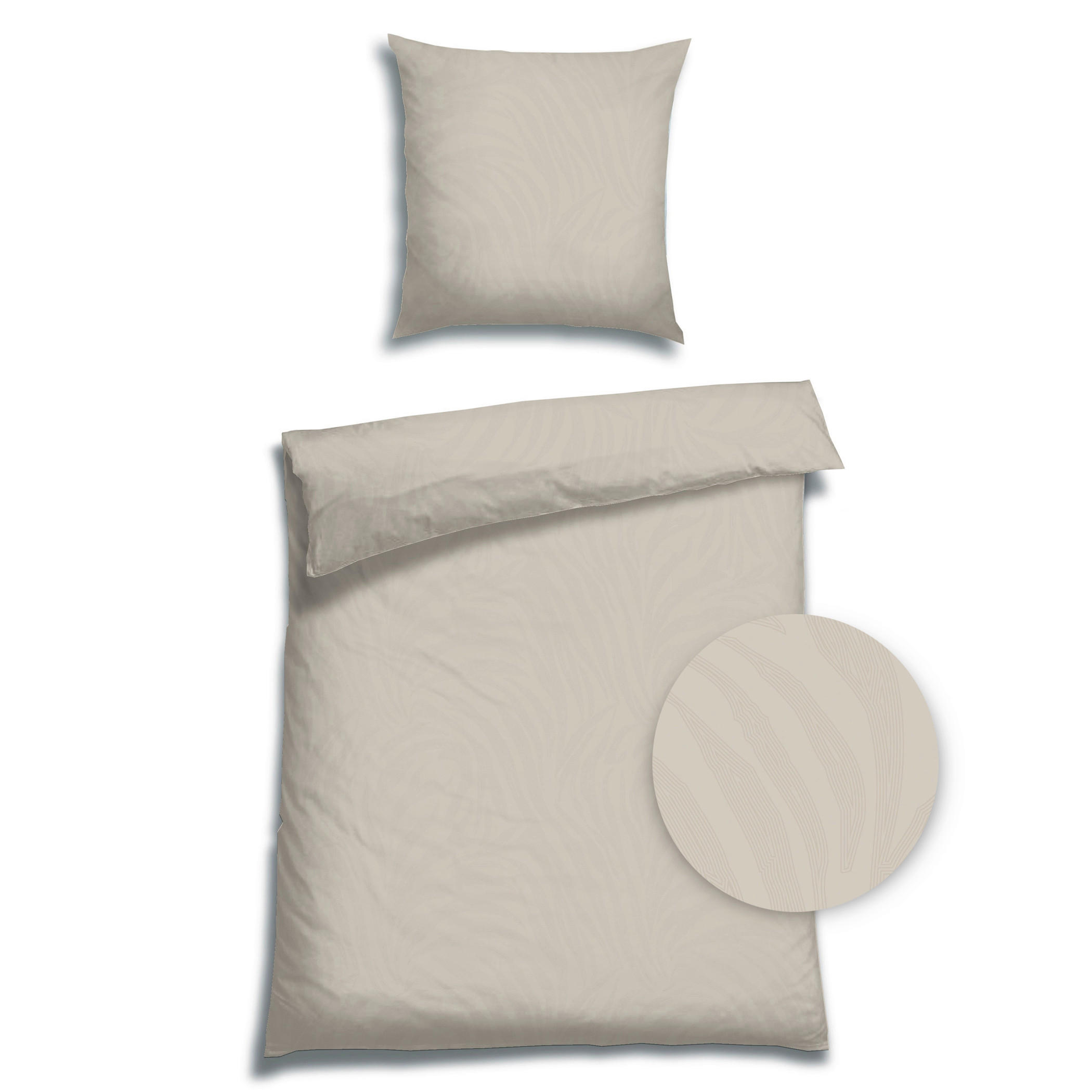 BETTWÄSCHE 2-teilig Flanell 135/200 cm  - Beige, Basics, Textil (135/200cm) - Florella