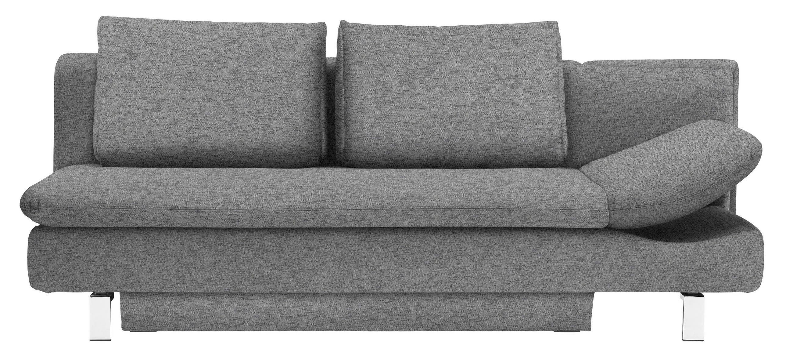 SCHLAFSOFA Grau  - Grau, Design, Textil/Metall (214/90/93cm) - Novel