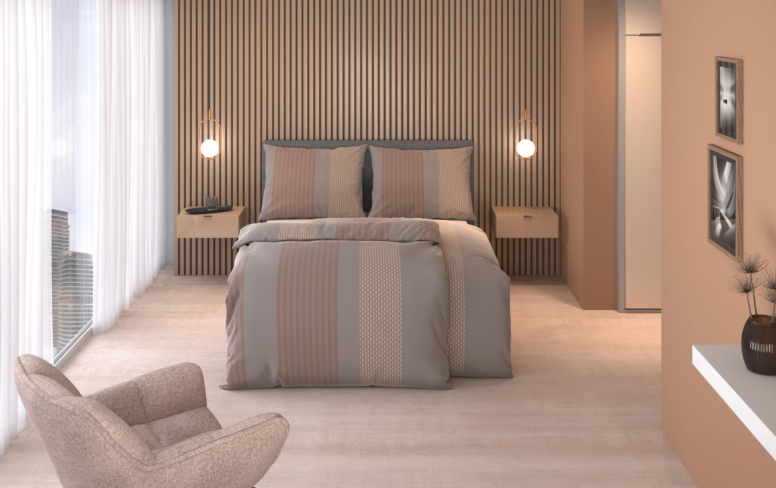 BETTWÄSCHE Satin 140/200 cm  - Grau, Textil (140/200cm) - Dieter Knoll