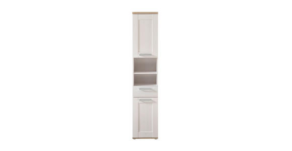 HOCHSCHRANK 38/190/32 cm  - Silberfarben/Lärchefarben, KONVENTIONELL, Holzwerkstoff/Kunststoff (38/190/32cm) - Xora