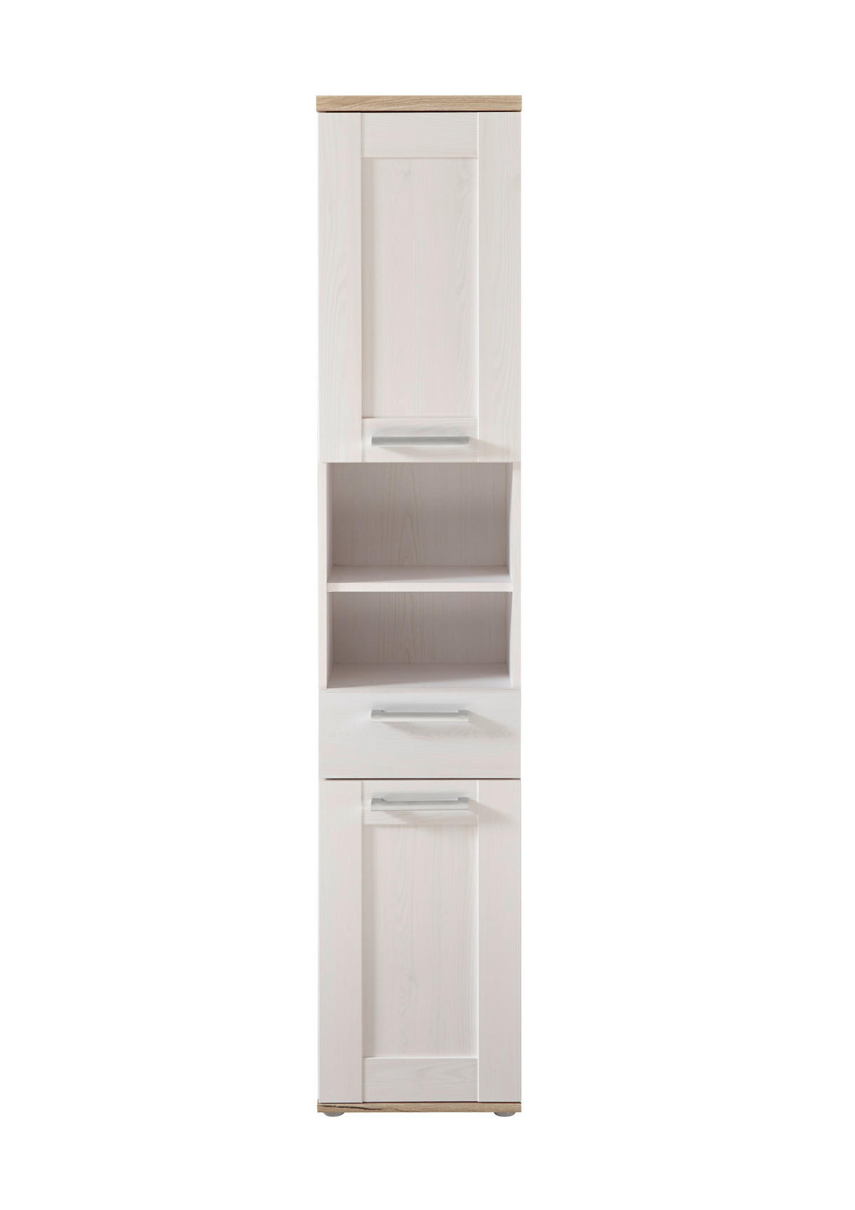 VYSOKÁ SKRINKA, farba smrekovca, farba smrekovca, dub San Remo, 38/190/32 cm - farba smrekovca/sivá, Konventionell, kompozitné drevo/plast (38/190/32cm) - Landscape