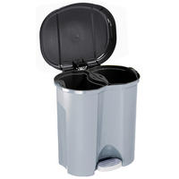 ABFALLEIMER PILA 2x10l L  - Grau, KONVENTIONELL, Kunststoff (39/32/40,5cm) - Rotho