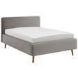 POLSTERBETT Grau 120/200 cm  - Eichefarben/Grau, Design, Holz/Textil (120/200cm) - Xora