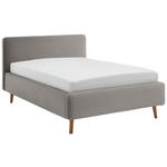 POLSTERBETT Grau 140/200 cm  - Eichefarben/Grau, Design, Holz/Textil (140/200cm) - Xora