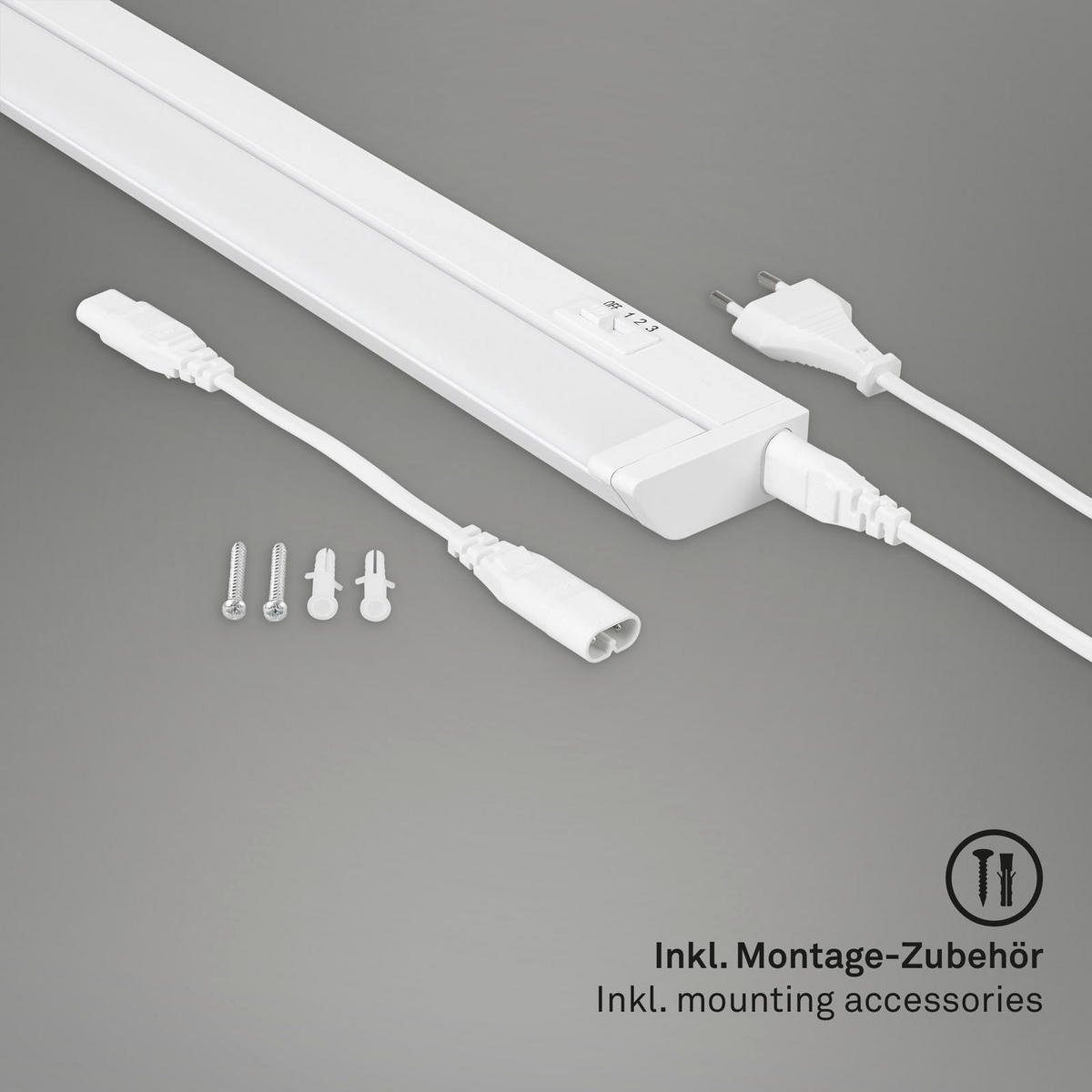 PULTMEGVILÁGÍTÓ LÁMPA LED izzó  - fehér, Basics, műanyag (54,5/6/2,5cm)