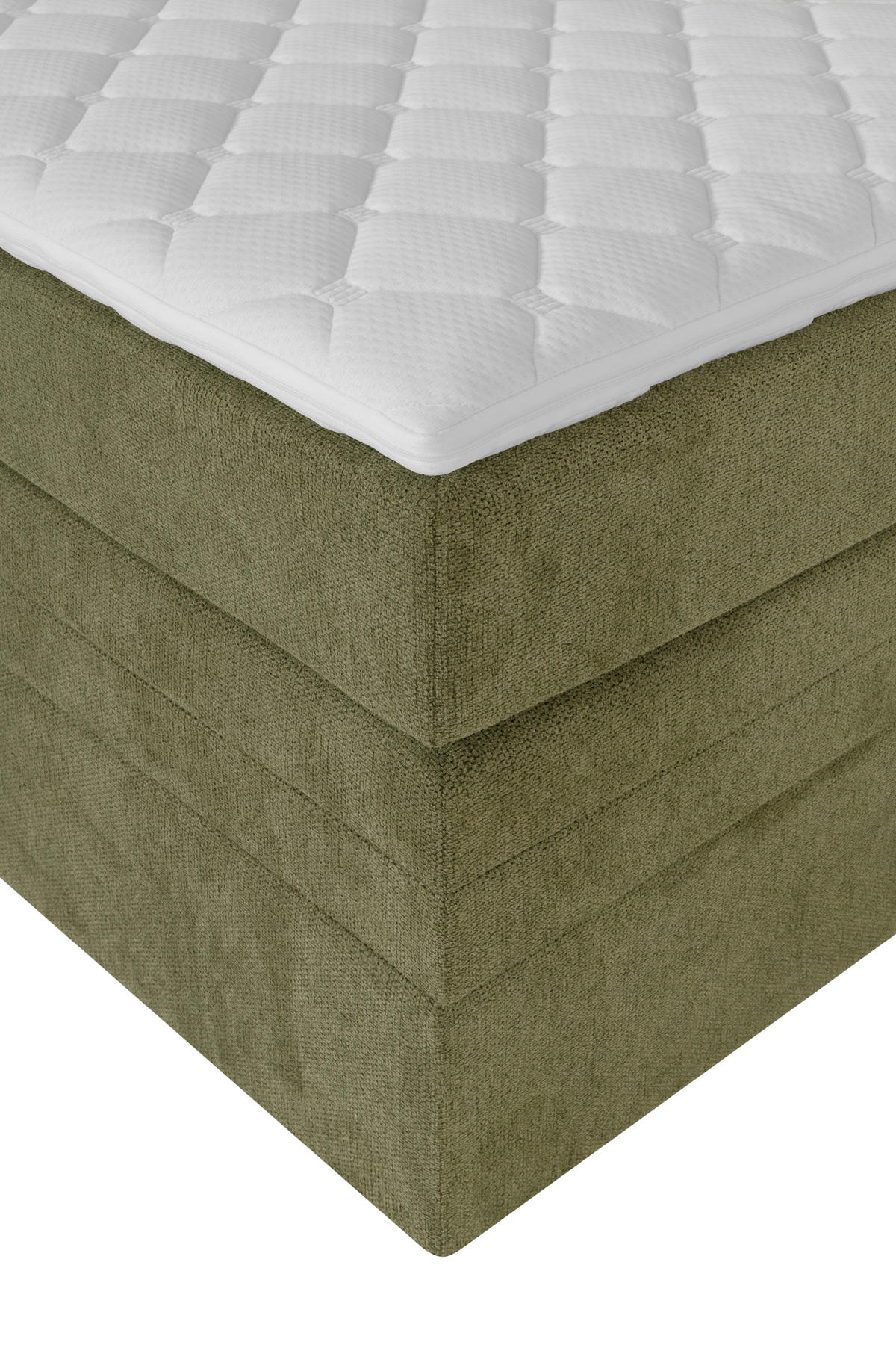 BOXSPRINGBETT 160/200 cm  in Grün  - Schwarz/Grün, KONVENTIONELL, Holz/Textil (160/200cm) - Welnova
