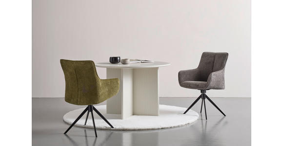 ARMLEHNSTUHL in Eisen Webstoff - Schwarz/Grau, Design, Textil/Metall (64/88/60cm) - Novel