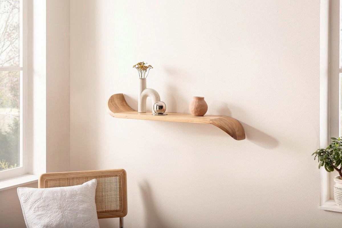 WANDBOARD80/36/20 cm Braun  - Braun, Design, Holz (80/36/20cm) - Livetastic