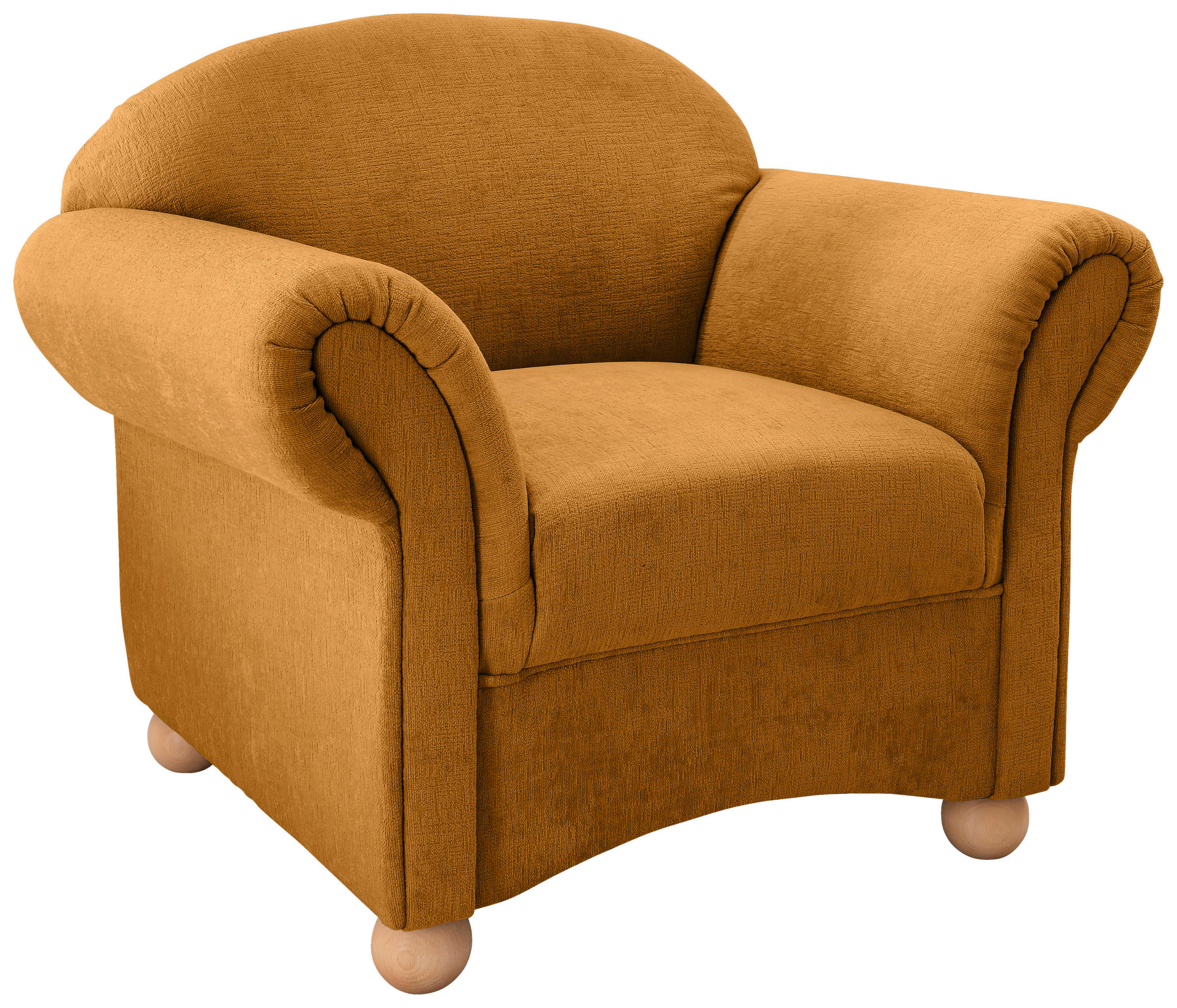 SESSEL in Mikrofaser Goldfarben  - Wildeiche/Goldfarben, Konventionell, Holz/Textil (90/84/80cm) - Livetastic