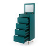 KOMMODE  in 45/110/40 cm  - Blau/Messingfarben, Design, Glas/Holzwerkstoff (45/110/40cm) - Livetastic