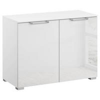 KOMMODE  in 80/61/42 cm  - Klar/Silberfarben, Design, Glas/Holzwerkstoff (80/61/42cm) - Novel