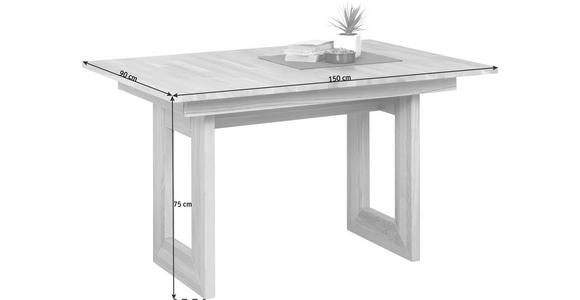 ESSTISCH in Holz 150/90/75 cm - Eichefarben, Natur, Holz (150/90/75cm) - Voleo