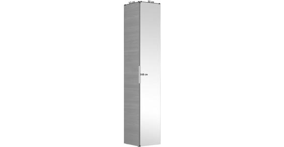 HOCHSCHRANK 30/168/33 cm - Braun, Design, Glas/Holzwerkstoff (30/168/33cm) - Dieter Knoll