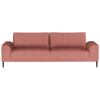 SCHLAFSOFA Cord Rosa  - Schwarz/Rosa, Design, Textil/Metall (250/89/105cm) - Livetastic