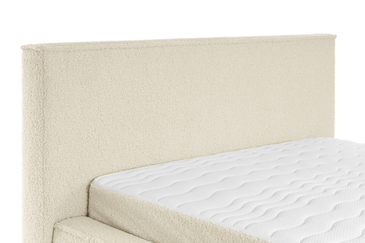KONTINENTALSÄNG 160/200 cm  i beige  - beige/svart, Klassisk, trä/textil (160/200cm) - Visionight