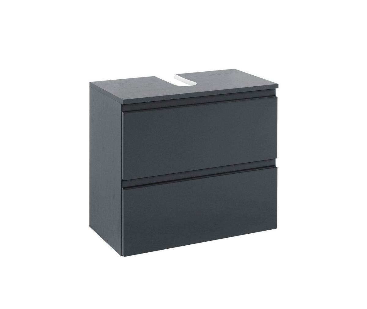 WASCHBECKENUNTERSCHRANK 60/53/35 cm  - Graphitfarben, Design, Holzwerkstoff (60/53/35cm) - Held