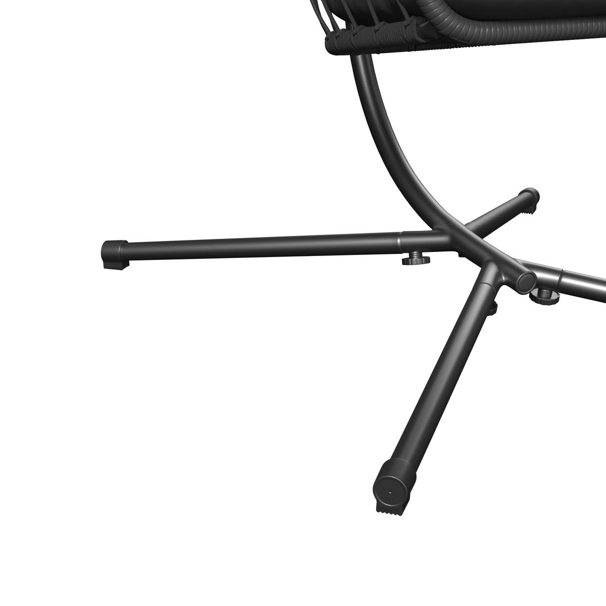 HÄNGESESSEL 100/198/100 cm  - Dunkelgrau/Schwarz, MODERN, Kunststoff/Textil (100/198/100cm) - Ambia Garden