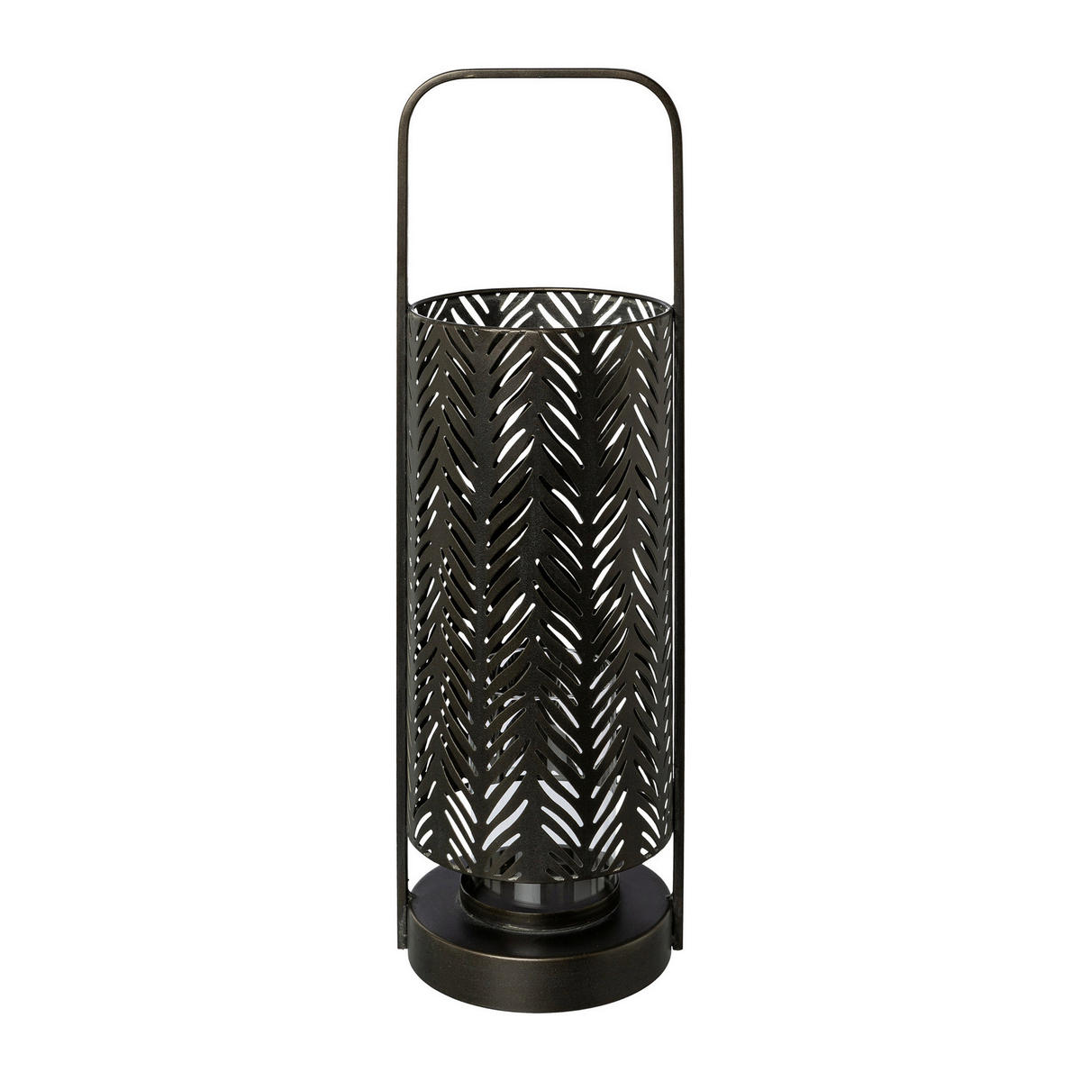 WINDLICHT Schwarz  - Schwarz, Basics, Metall (16,5/15/37cm)