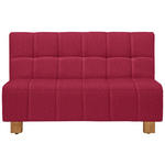 SCHLAFSOFA Flachgewebe Rot  - Rot/Naturfarben, Design, Holz/Textil (145/92/102cm) - Novel